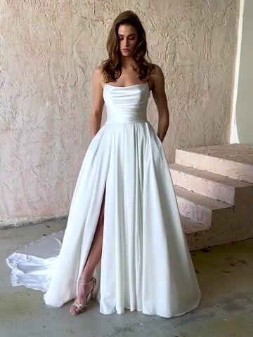 strapless open back dress Royal Blue Sweetheart Satin Mermaid Long Prom Dresses with Beading, Royal Blue / 4