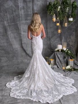 Sheath Wedding Dress with Train