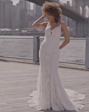 Vintage Fit and Flare Wedding Dress