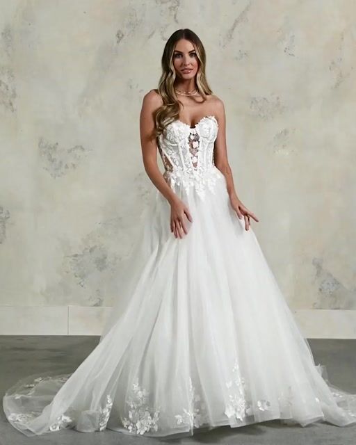 Angelette Flowy Lace Princess Wedding Dress | Maggie Sottero