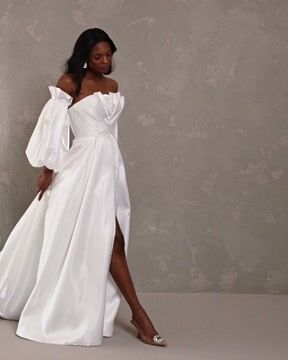 Mercury Liquid Satin A Line Bridal Gown Sottero and Midgley