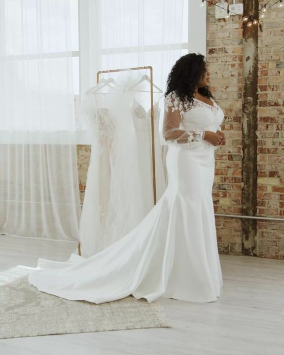 Pippa Lynette Minimalist Mikado Mermaid Wedding Dress