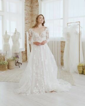 Halter Neck Sheath Wedding Dress With Open Back. | Kleinfeld Bridal