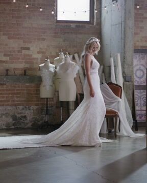 Drita Unique Boho Lace Wedding Dress | Maggie Sottero