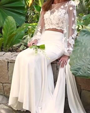 Maggie sottero two piece wedding outlet dress